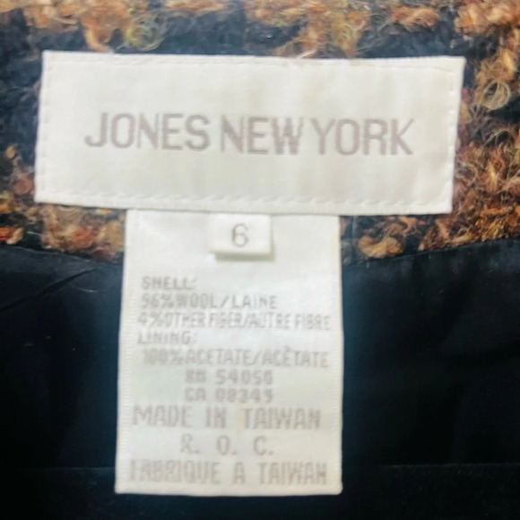 Jones New York Black and Brown Houndstooth Blazer - Picture 5 of 7